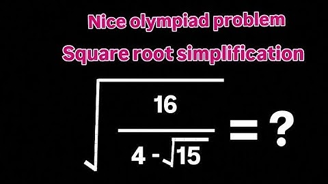 square root simplification | olympiad questions | math olympiad preparation #shortsfeed#matholympiad