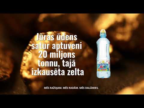 Jūras ūdens satur aptuveni 20 miljons tonnu, tajā izkausēta zelta