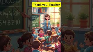 Thank You Teacher 👩‍🏫 | A Sweet Poem for Kids | Teachers Day Rhyme ❤️