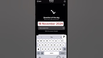 Dropee question of the day code 18 November | Dropped question of the day code | Dropee Code