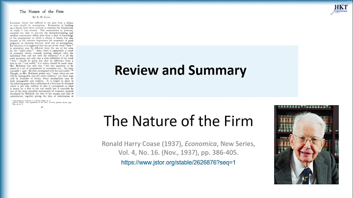 Summary of Coase Ronald (1937): "The Nature of the...