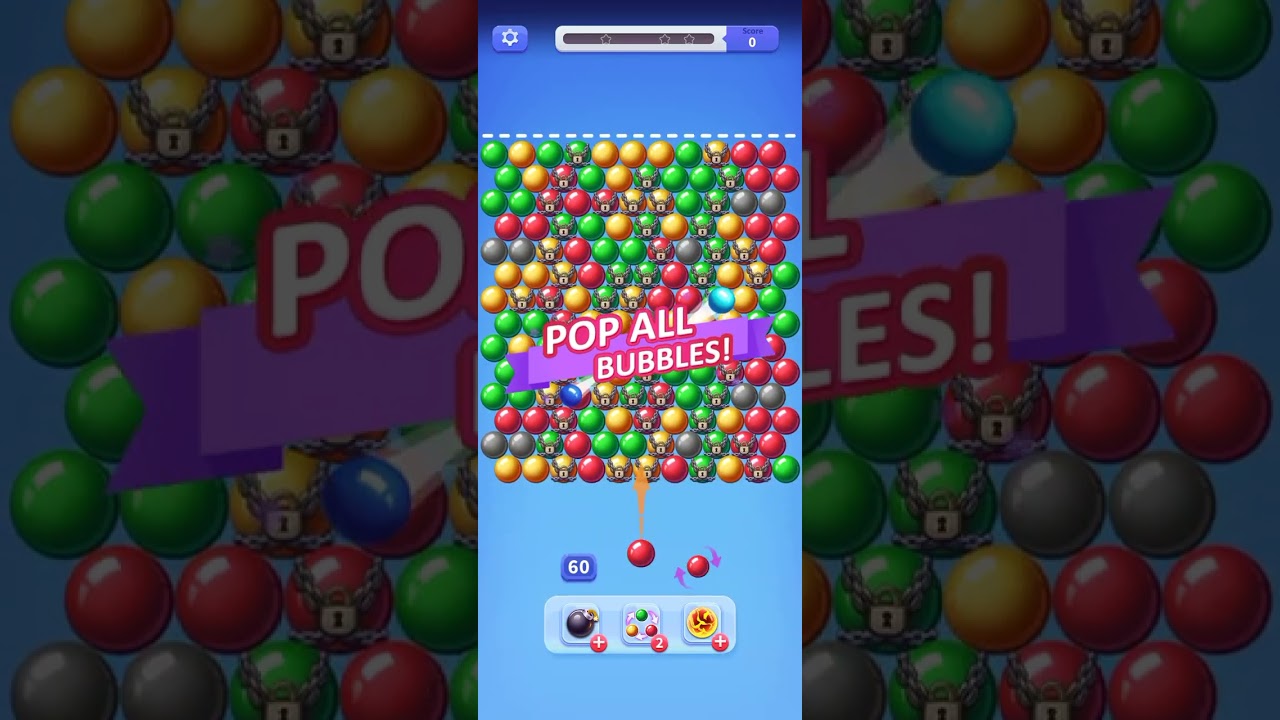 Shoot bubbles game 166 to 170 level finish in one time 