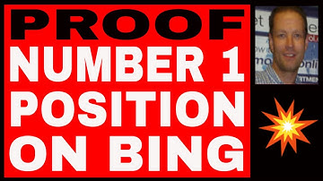 HOW TO RANK Your VIDEOS On The First Page Of BING - PROOF Of #1 Position!!!