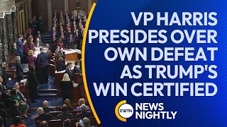 VP Harris Presides Over Own Defeat as Trump's Election Win Certified by Congress | EWTN News Nightly
