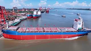 Mega Bulk Carrier Vessel Launched in a glamorous way