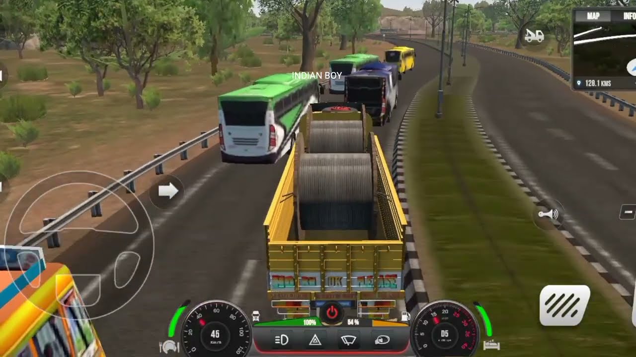 INDIAN BHARAT BENZ TRUCK OFF-ROAD OVER LOAD TRANSPORT DRIVING ! BUS SIMULATOR INDONESIA 