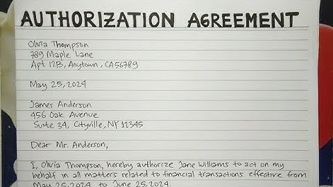 How To Write An Authorization Agreement Letter Step by Step Guide | Writing Practices