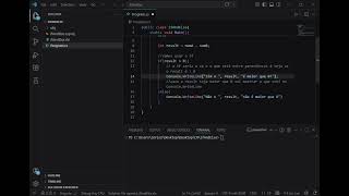 Aprender If e Else no C# Visual Studio Code