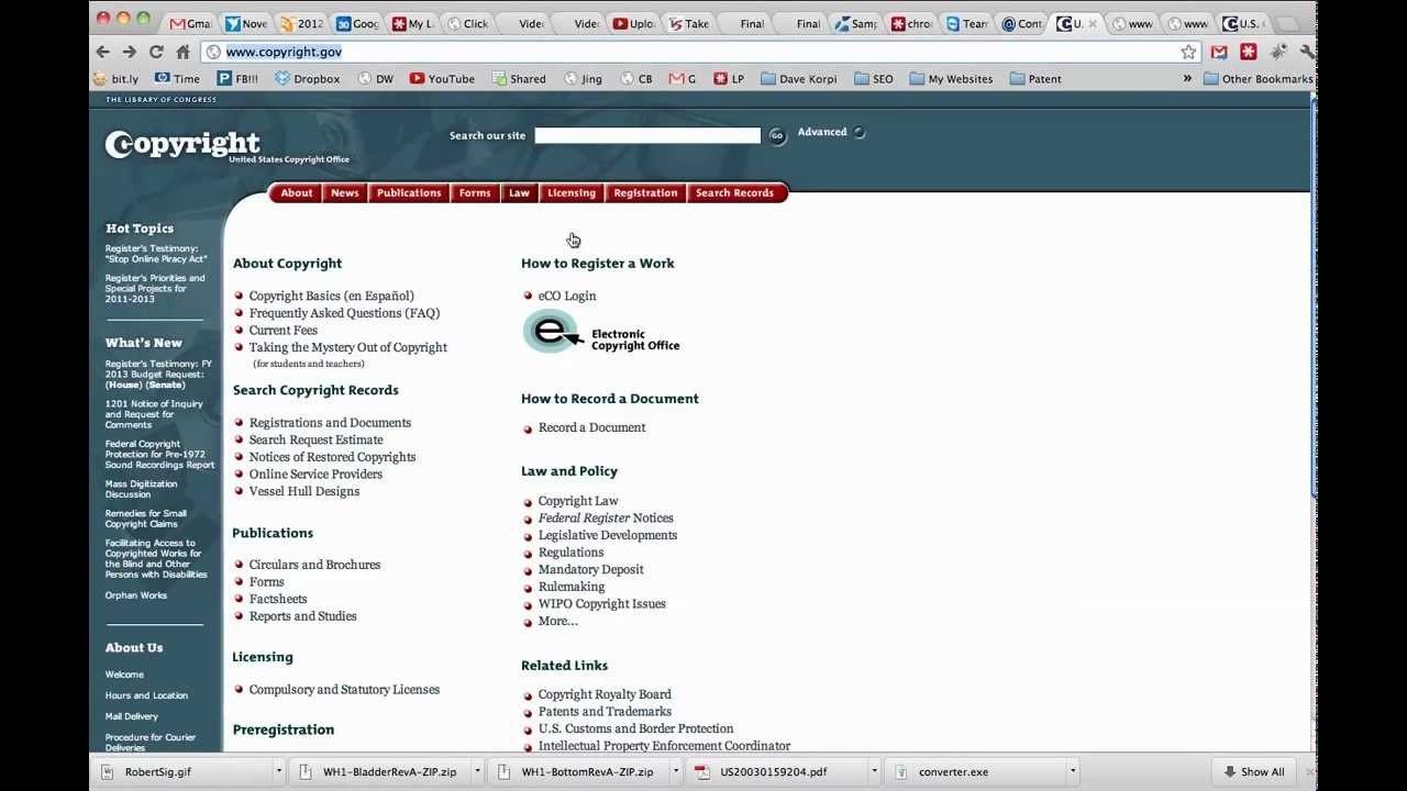 How To File A Copyright Electronically - YouTube