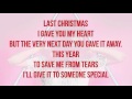 Carly Rae Jepsen Last Christmas Lyrics