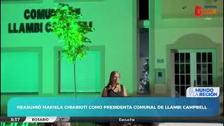 Mariela Chiarioti reasumió como Presidenta Comunal de Llambi Campbell