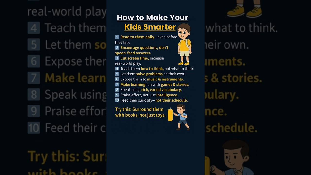 10 Proven Ways to Make Your Kids Smarter 🧠 | Every Parent Should See This! 👨‍👩‍👧‍👦 