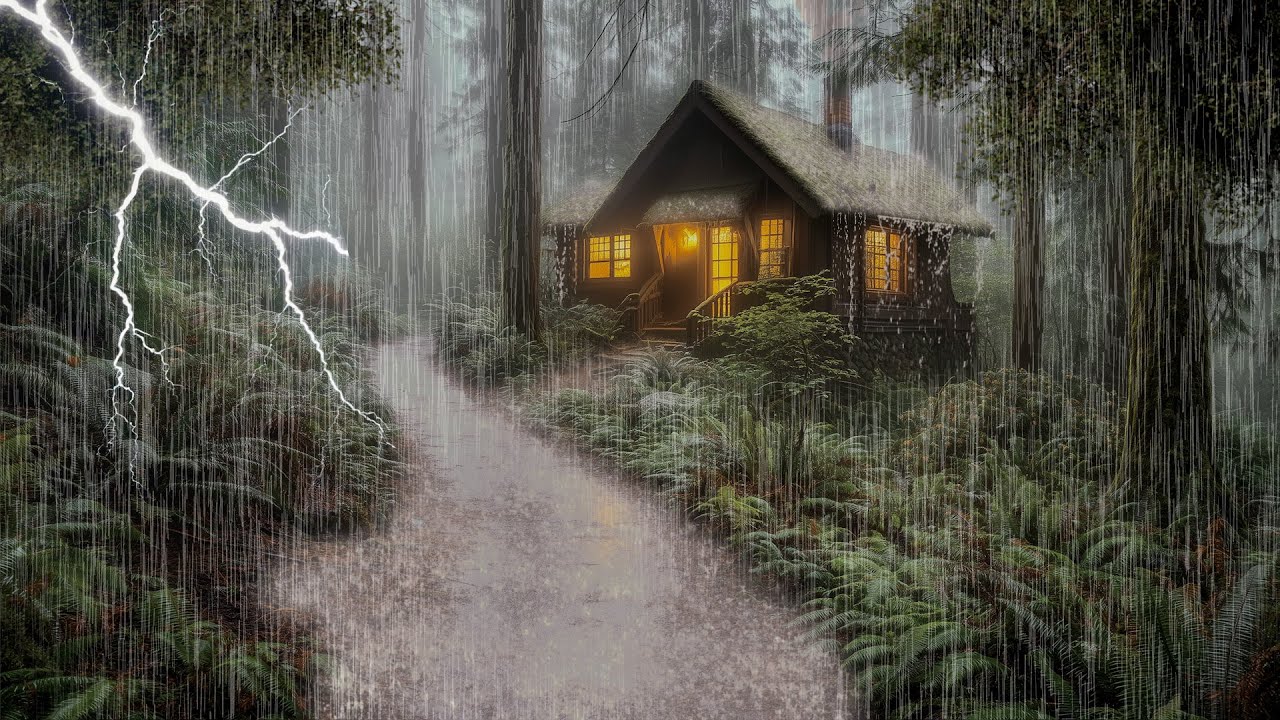 HEAVY RAIN AND THUNDER SOUNDS - DEEP SLEEP | Thunderstorm for Sleeping ...