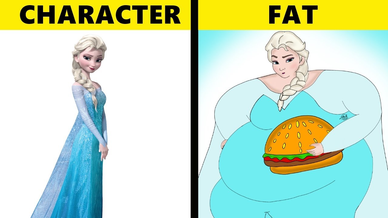 FROZEN CHARACTERS FAT VERSION FUNNY VIDEO YouTube
