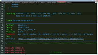 From txt to C array