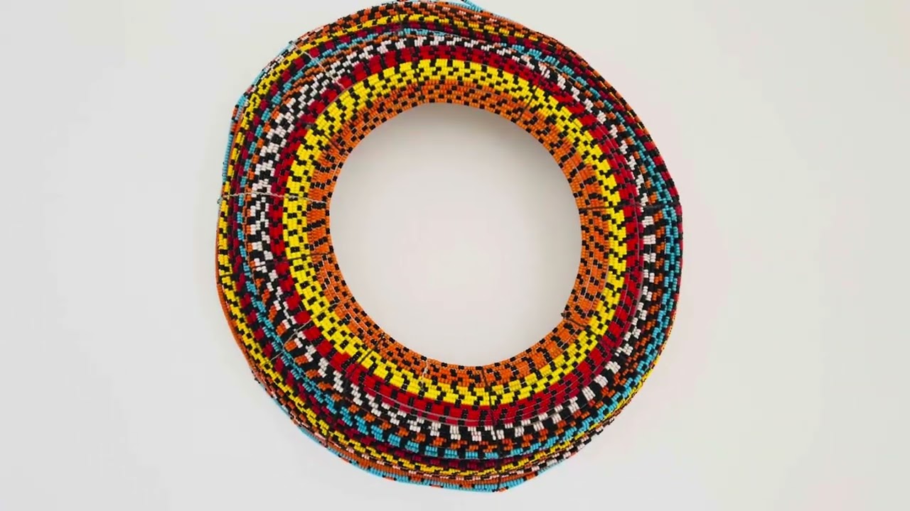 DESIGNER ROUNDNECK REVEAL Butterfly Necklace Accessories Inspired Kenya's Samburu Beaded Artwork Nec