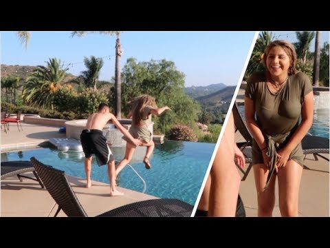PUSHED HER IN THE POOL PRANK! (With clothes on!!)