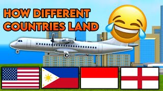 How Different Countries Land In TFS 😂 | Turboprop Flight Simulator