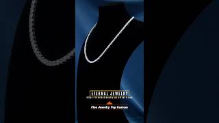 Wow Look!👀This Tennis Necklace is 10K Solid Gold with 4mm Moissanite Diamond💎✨#tennischain