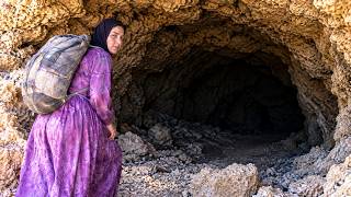  Kicked Out by the Landlord, Samaneh Finds Shelter in a Cave to Survive! 💔