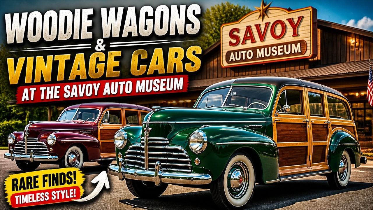 Woodie Wagons and Vintage Cars at the Savoy Auto Museum