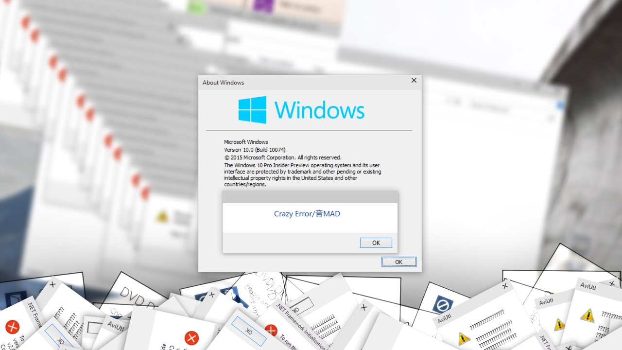 [COLLAB] Windows 10 Insider Preview (10074) Crazy Error/音MAD