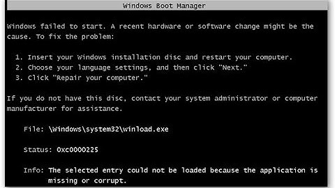 حل مشكلة Failed to Start A Recent Hardware or Software Change Might Be The Cause