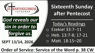 The Sixteenth Sunday after Pentecost