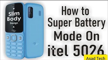 How to itel mobile || Super battery mode on of ||
