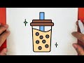 HOW TO DRAW A CUTE BUBBLE TEA, STEP BY STEP, Jack Drawings