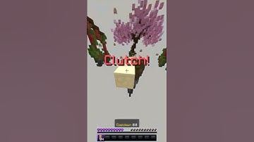 Saved it at the end (27 block extension) #blockclutch #minecraft #zeqa