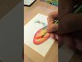 Making of 『#DAY1910:Melty summe（Apple）』　#watercolor #colorpencil #drawing #idea thumbnail