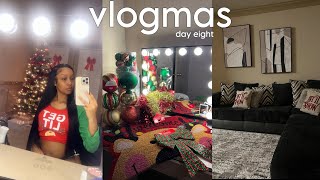 Christmas Decor Shopping w/ Bae + Putting  the Christmas Tree Up 🤗 | VLOGMAS DAY 8