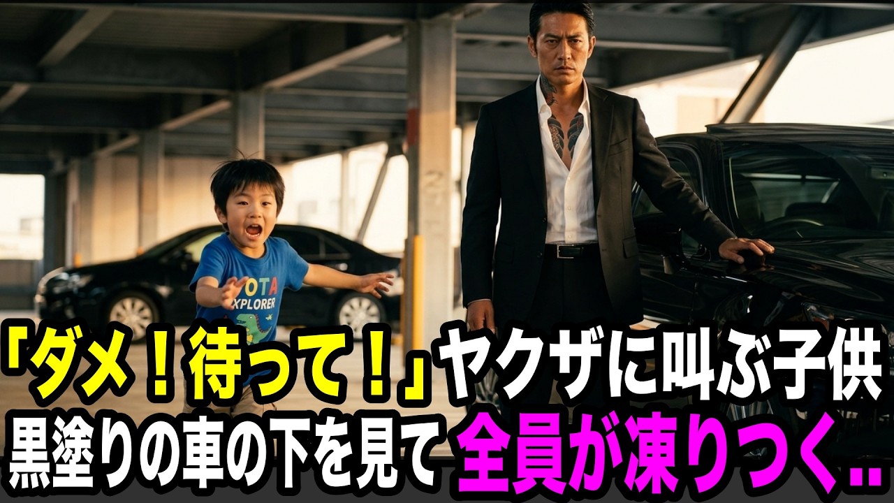 【スカッとする話】「待って！エンジンかけちゃダメ！」ヤクザに叫ぶ子供。黒塗りの車の下を見たヤクザ全員が凍りついた.. YAKUZA