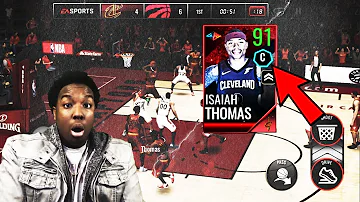 NBA LIVE MOBILE 18 | INSANE 91 OVR OUT OF POSITION ISAIAH THOMAS GAMEPLAY!!!