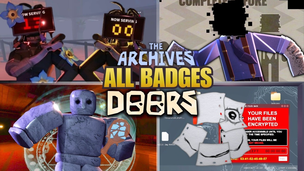 How to get EVERY NEW BADGE in The ARCHIVES? [DOORS]