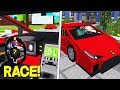 RACING FERRARI'S IN MINECRAFT POCKET EDITION!