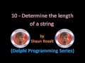 Delphi Programming Series: 10 - Determine the length of a string