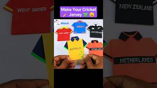 Make Your Cricket 🏏 Jersey 👕😍 / Amazing origami paper craft idea #ipl #cricket #diy #craft