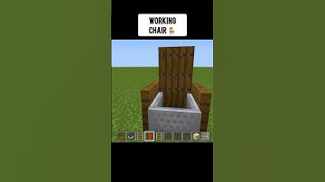 Simple Chair Minecraft Build Hack! #shorts