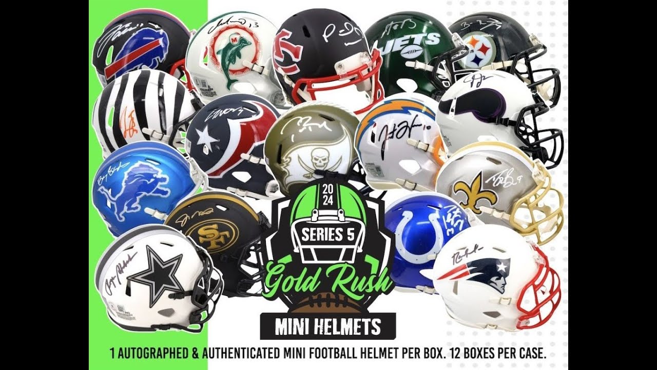 2024 Gold Rush Autograph Mini Helmet Football Series 5 6 Box 1/2 Case Pick Your Team Break #132 2024 Gold Rush Autograph Mini Helmet Football Series 5 6 Box 1/2 Case Pick Your Team Break #132