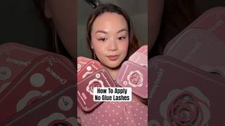 How To Apply No Glue Lashes #lashtutorial #nogluelashes #lashclusters #diylashes #diylashesathome