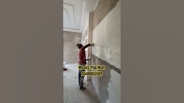 building in Ghana 🇬🇭  Pop Ceiling,  Pop Tv unit and wall Skimming work in Koforidua