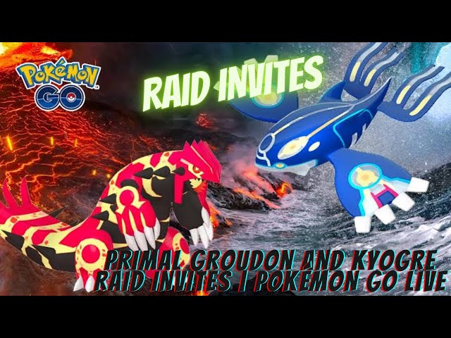 POKÉMON GO HORA LENDÁRIA KYOGRE PRIMAL LIVE - AO VIVO ! LIVE! 