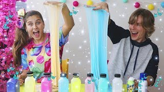 DESAFIO DE SLIME COM O TIO LUCAS - (3 COLORS OF GLUE SLIME CHALLENGE)