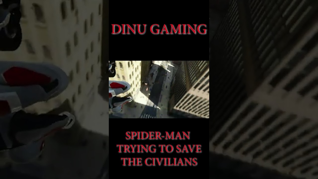 SPIDER MAN TRYING TO SAVE THE CIVILIANS 