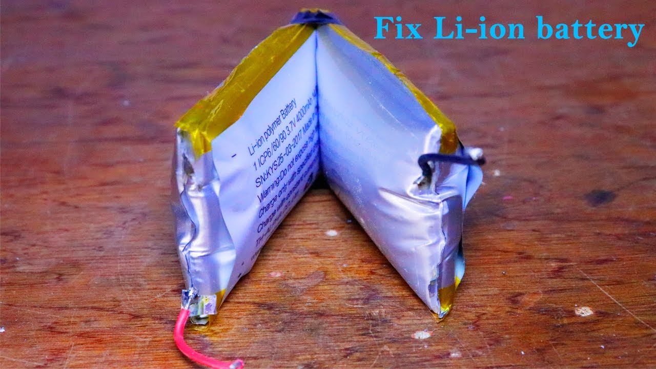 Fix Li ion Polymer Battery 3 7v 4000mAH - YouTube