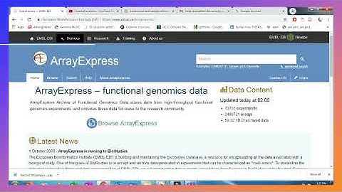 How to access publicly available microarray or high-throughput sequencing data from ArrayExpress?