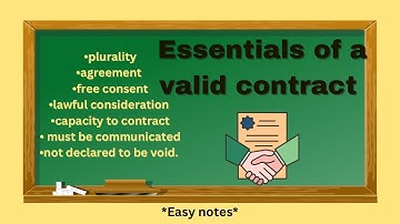 Essentials of valid contract|| LAWFUL NOTES