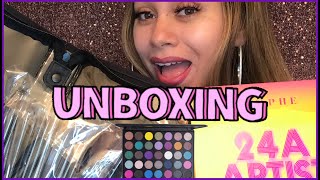 Unboxing Morphe  X Saweetie 24A Artist Pass palette | New Makeup Brushes